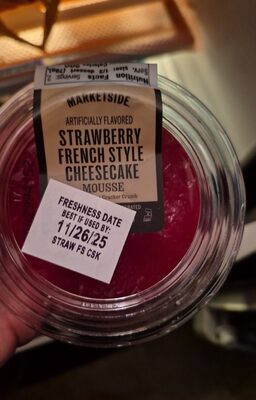 Strawberry french style cheesecake front packaging