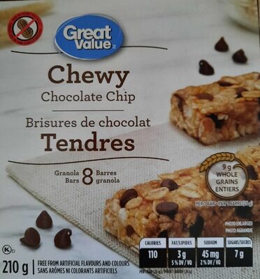 Barres granola Brisures de chocolat front packaging