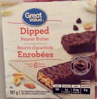 Barres au beurre d’arachides enrobées