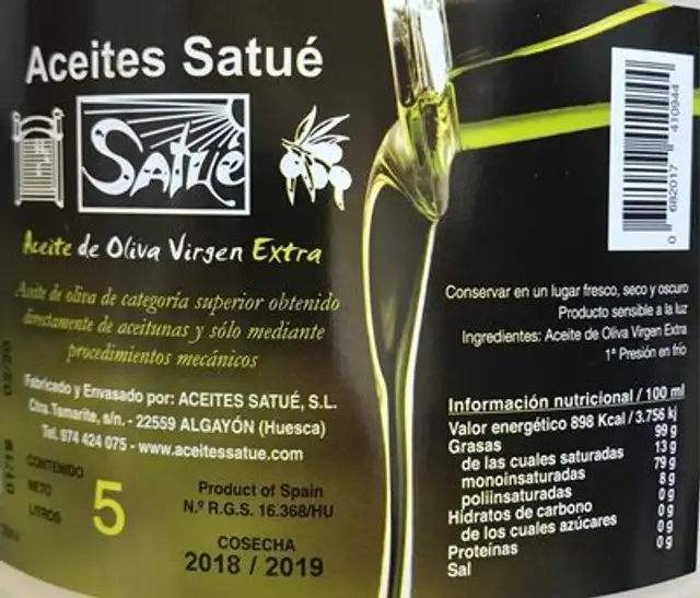 Aceite de oliva virgen extra