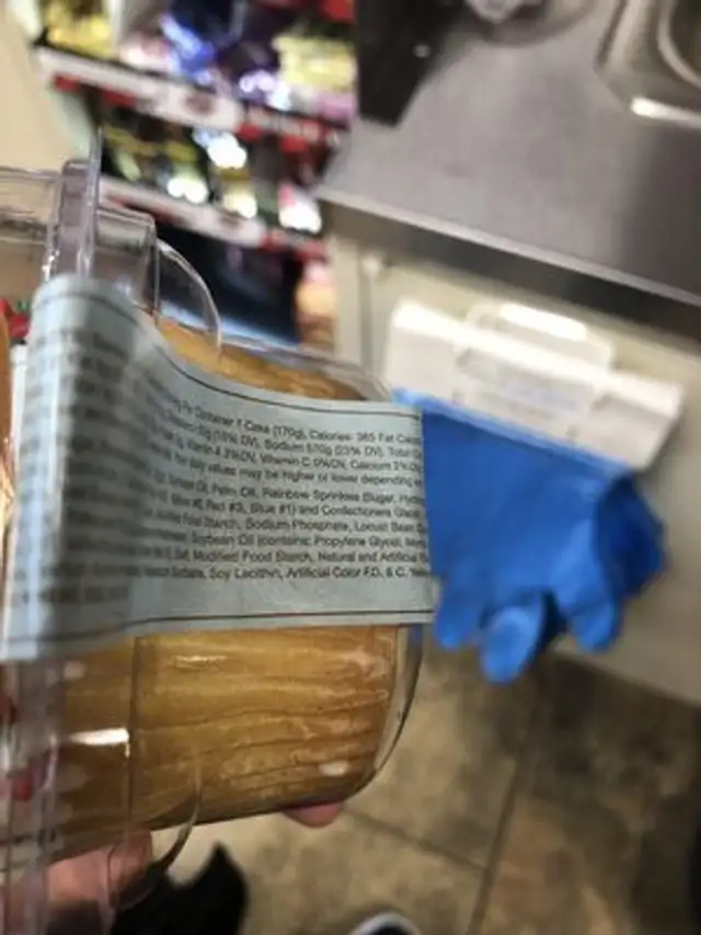 Unknown nutrition facts table