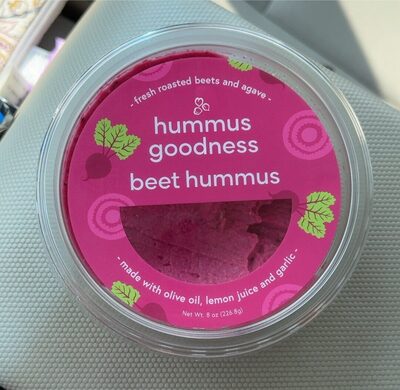 Beet hummus front packaging