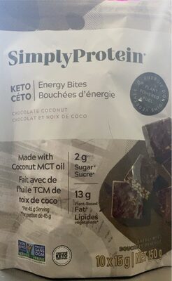 Keto Energy Bites - Chocolate Coconut front packaging