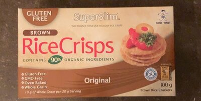 SuperSlim Brown Rice Crisps Original front packaging