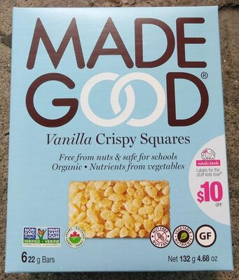 Organic Vanilla Crispy Rice Squares