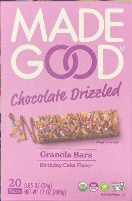 Chocolate Drizzled Granola Bars