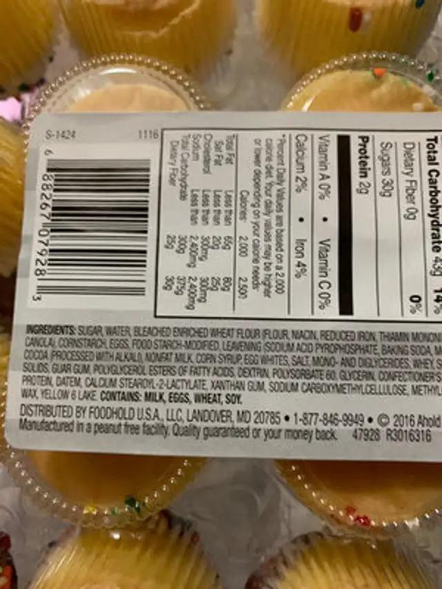 Unknown ingredients label