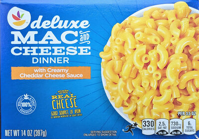 Deluxe Mac & Cheese Dinner front packaging