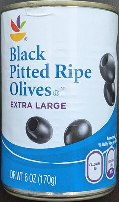 Extra large black pitted ripe olives