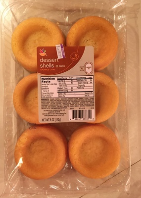 Dessert shells sponge cake front packaging