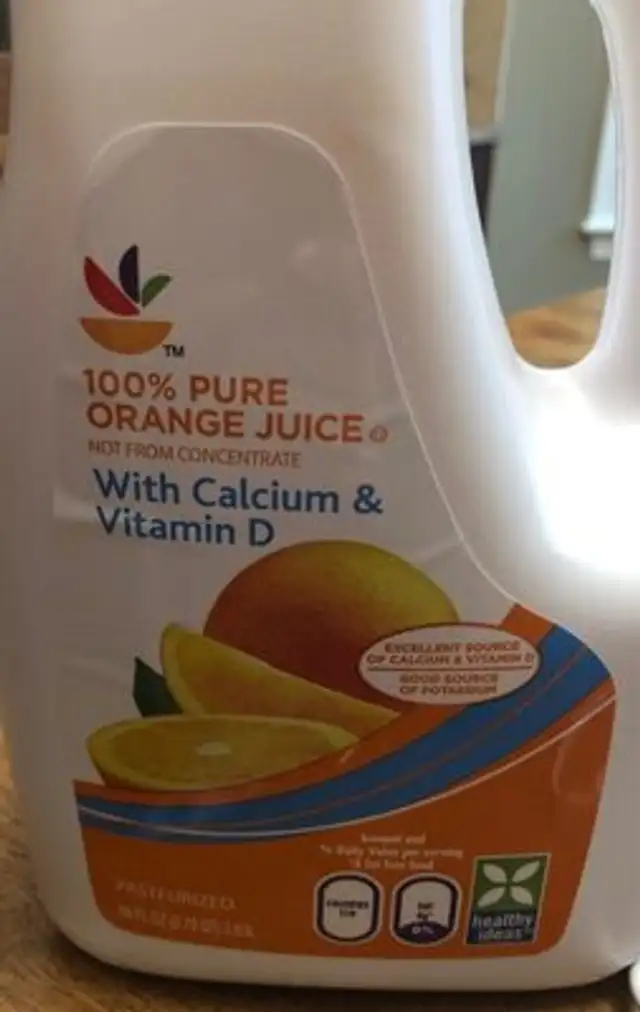 100% pure orange juice