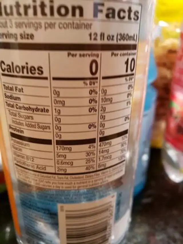 clear splash sparkling water ingredients label