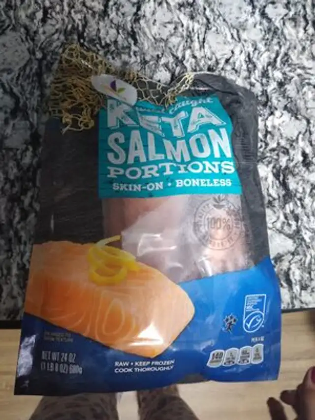 Keta salmon portions ingredients label