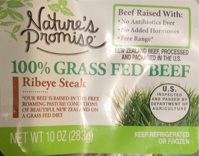 100% grass fed beef ribeye steak