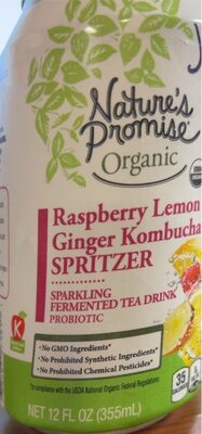 Rasberry Lemon Ginger Komucha Spritzer