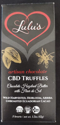 CBD truffles front packaging