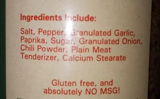 Shit seasoning for meat and food ingredients label