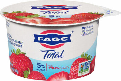 Total milkfat strawberry greek yogurt