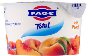 Total greek yogurt with peach