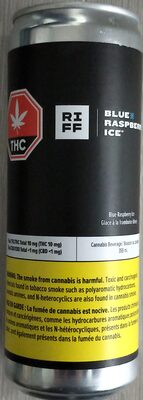 Blue Raspberry Ice Cannabis Beverage front packaging