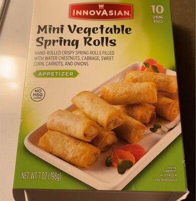 Mini Vegetable Spring Rolls front packaging