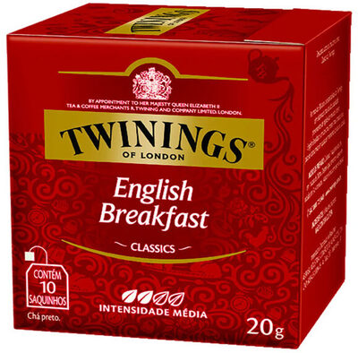 Chá Preto English Breakfast Twinings Classics Caixa 20g 10 Unidades