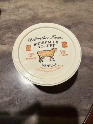 Bellwether Farms Sheep Milk Yogurt - Vanilla front packaging