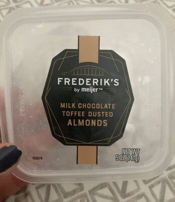 Milk chocolate toffee dusted almonds