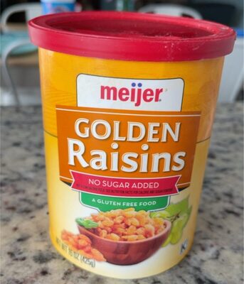 Golden raisins front packaging