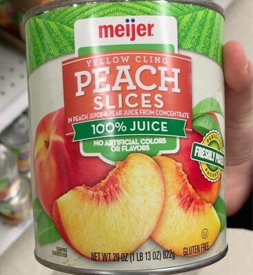 Meijer Peach Slices