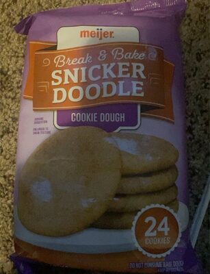Break & Bake snicker doodle cookie dough front packaging