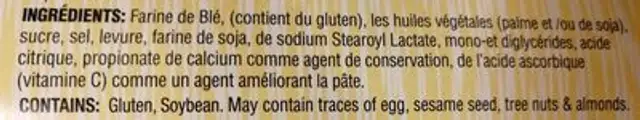 Original Bread Crumbs ingredients label