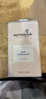 Creamy milk chocolate cocoa