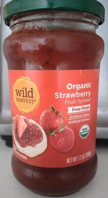 Wild harvest organic strawberry fruit spread