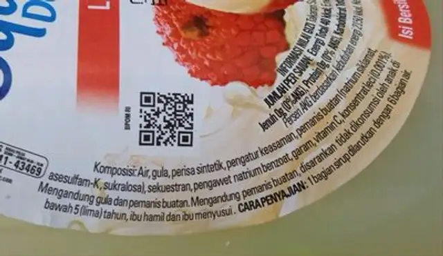 SIRUP ABC LECI ingredients label