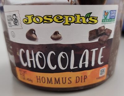 Chocolate Hommus Dip front packaging
