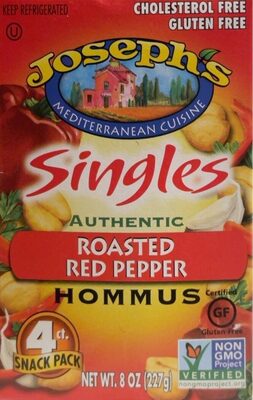 Singles Authentic Roasted Red Pepper Hommus