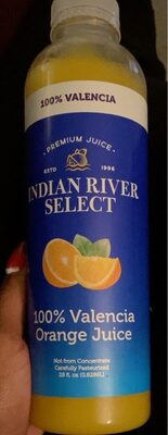 100% Valencia Orange Juice front packaging