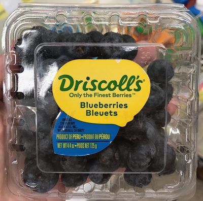 Blueberries front packaging