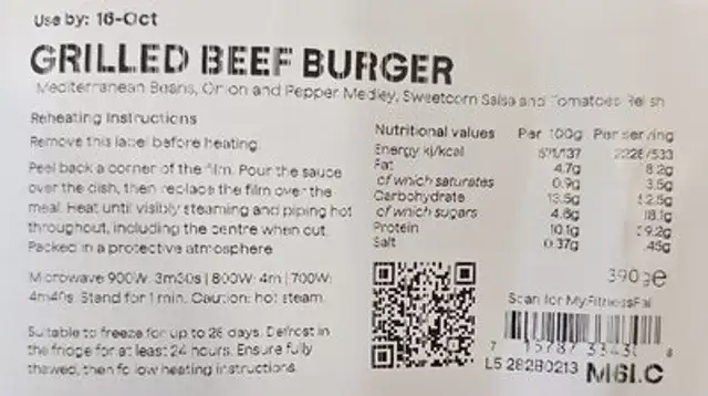 Hbbv nutrition facts table