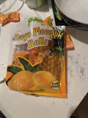 Dried mango pineapple balls