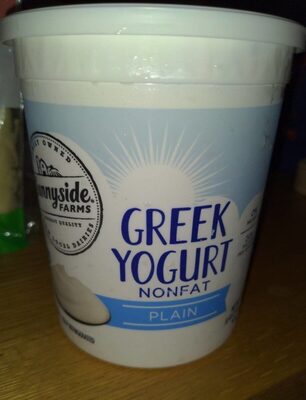 Greek yogurt nonfat plain front packaging