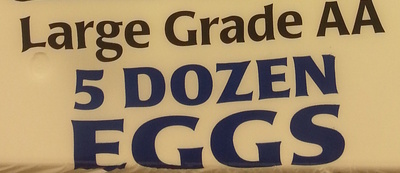 Eggs ingredients label