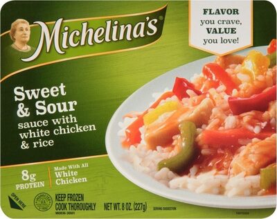 Sweet & sour chicken with rice