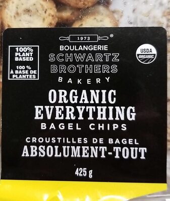 Organic Everything Bagel Chips front packaging
