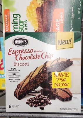 Espresso chocolate chip biscotti