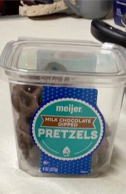Milk chocolate dipped pretzels front packaging