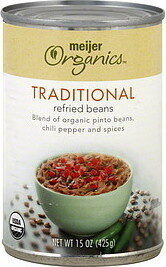 Organic Vegetarian Refried Beans front packaging
