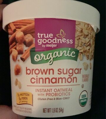 brown sugar cinnamon instant oatmeal front packaging