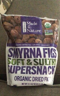 Organic Dried Smyrna Figs front packaging